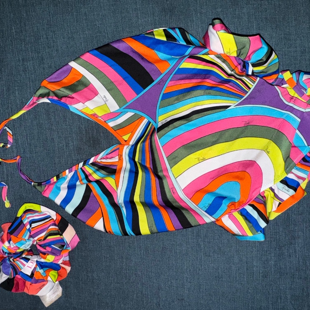 Pucci swimsuit & scrunchie